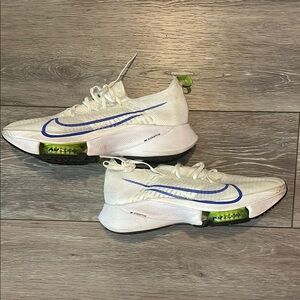 Nike White and Blue Athletic Shoes